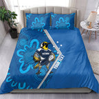 Victoria Oztag Custom Bedding Set Helmeted Honeyeater Mascot Indigenous Art