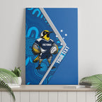 Victoria Oztag Custom Canvas Wall Art Helmeted Honeyeater Mascot Indigenous Art