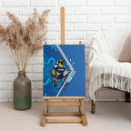Victoria Oztag Custom Canvas Wall Art Helmeted Honeyeater Mascot Indigenous Art