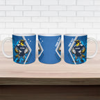 Victoria Oztag Custom Ceramic Mug Helmeted Honeyeater Mascot Indigenous Art