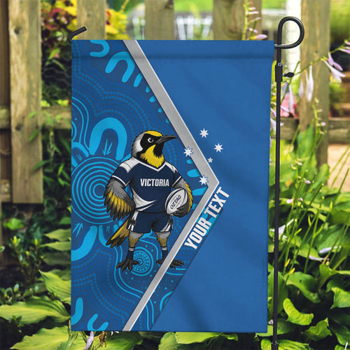 Victoria Oztag Custom Garden Flag Helmeted Honeyeater Mascot Indigenous Art