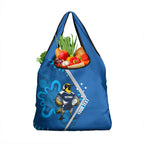 Victoria Oztag Custom Grocery Bag Helmeted Honeyeater Mascot Indigenous Art