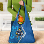 Victoria Oztag Custom Grocery Bag Helmeted Honeyeater Mascot Indigenous Art