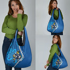 Victoria Oztag Custom Grocery Bag Helmeted Honeyeater Mascot Indigenous Art