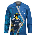 Victoria Oztag Custom Hockey Jersey Helmeted Honeyeater Mascot Indigenous Art