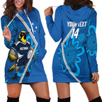 Victoria Oztag Custom Hoodie Dress Helmeted Honeyeater Mascot Indigenous Art