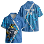 Victoria Oztag Custom Kid Hawaiian Shirt Helmeted Honeyeater Mascot Indigenous Art