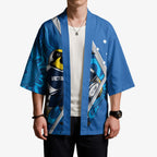 Victoria Oztag Custom Kimono Helmeted Honeyeater Mascot Indigenous Art