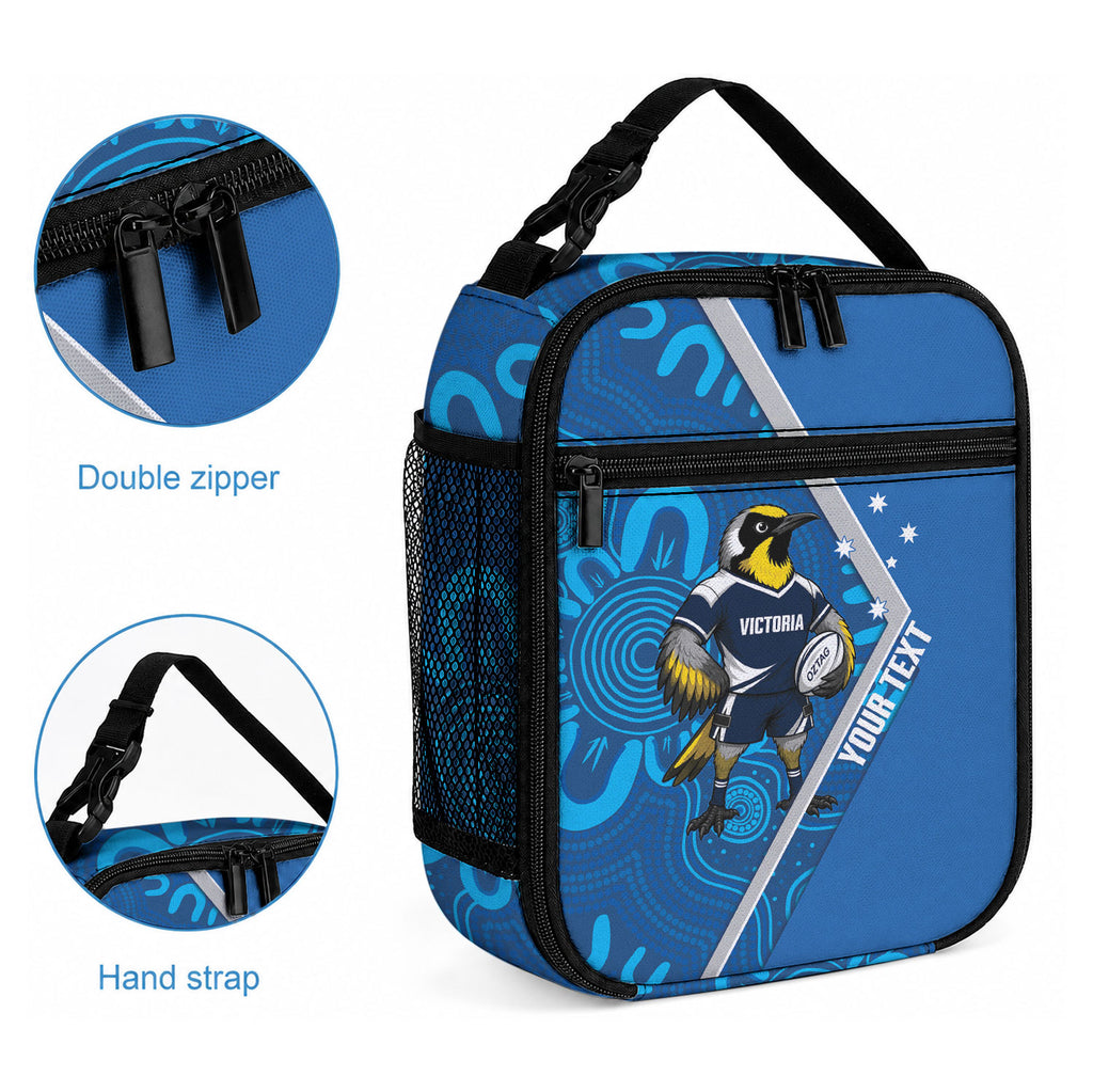 Victoria Oztag Custom Lunch Bag Helmeted Honeyeater Mascot Indigenous Art