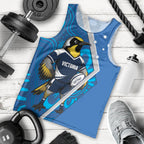 Victoria Oztag Custom Men Tank Top Helmeted Honeyeater Mascot Indigenous Art