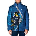 Victoria Oztag Custom Padded Jacket Helmeted Honeyeater Mascot Indigenous Art