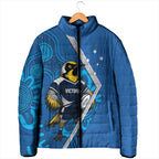 Victoria Oztag Custom Padded Jacket Helmeted Honeyeater Mascot Indigenous Art