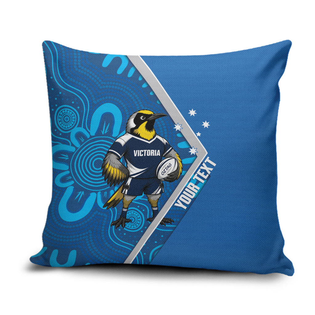 Victoria Oztag Custom Pillow Cover Helmeted Honeyeater Mascot Indigenous Art