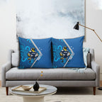 Victoria Oztag Custom Pillow Cover Helmeted Honeyeater Mascot Indigenous Art