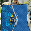 Victoria Oztag Custom Quilt Helmeted Honeyeater Mascot Indigenous Art