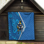 Victoria Oztag Custom Quilt Helmeted Honeyeater Mascot Indigenous Art