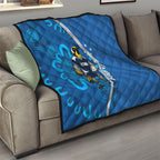 Victoria Oztag Custom Quilt Helmeted Honeyeater Mascot Indigenous Art