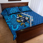 Victoria Oztag Custom Quilt Bed Set Helmeted Honeyeater Mascot Indigenous Art