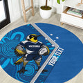Victoria Oztag Custom Round Carpet Helmeted Honeyeater Mascot Indigenous Art