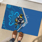 Victoria Oztag Custom Rubber Doormat Helmeted Honeyeater Mascot Indigenous Art