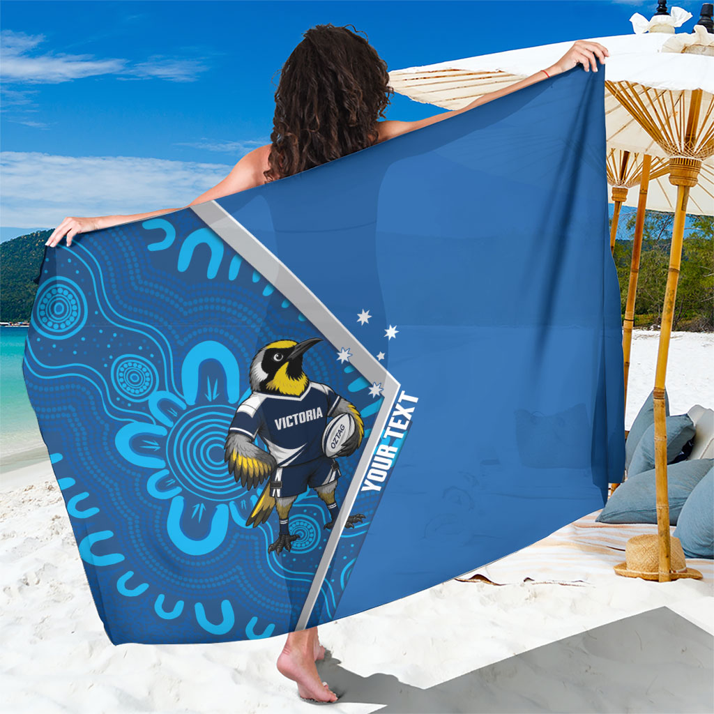 Victoria Oztag Custom Sarong Helmeted Honeyeater Mascot Indigenous Art