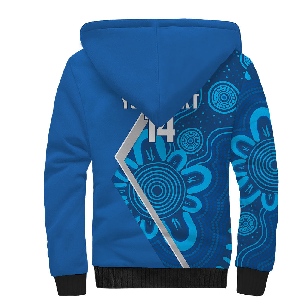 Victoria Oztag Custom Sherpa Hoodie Helmeted Honeyeater Mascot Indigenous Art