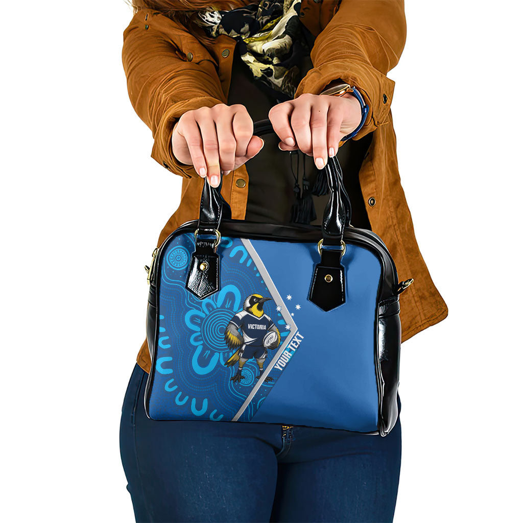 Victoria Oztag Custom Shoulder Handbag Helmeted Honeyeater Mascot Indigenous Art