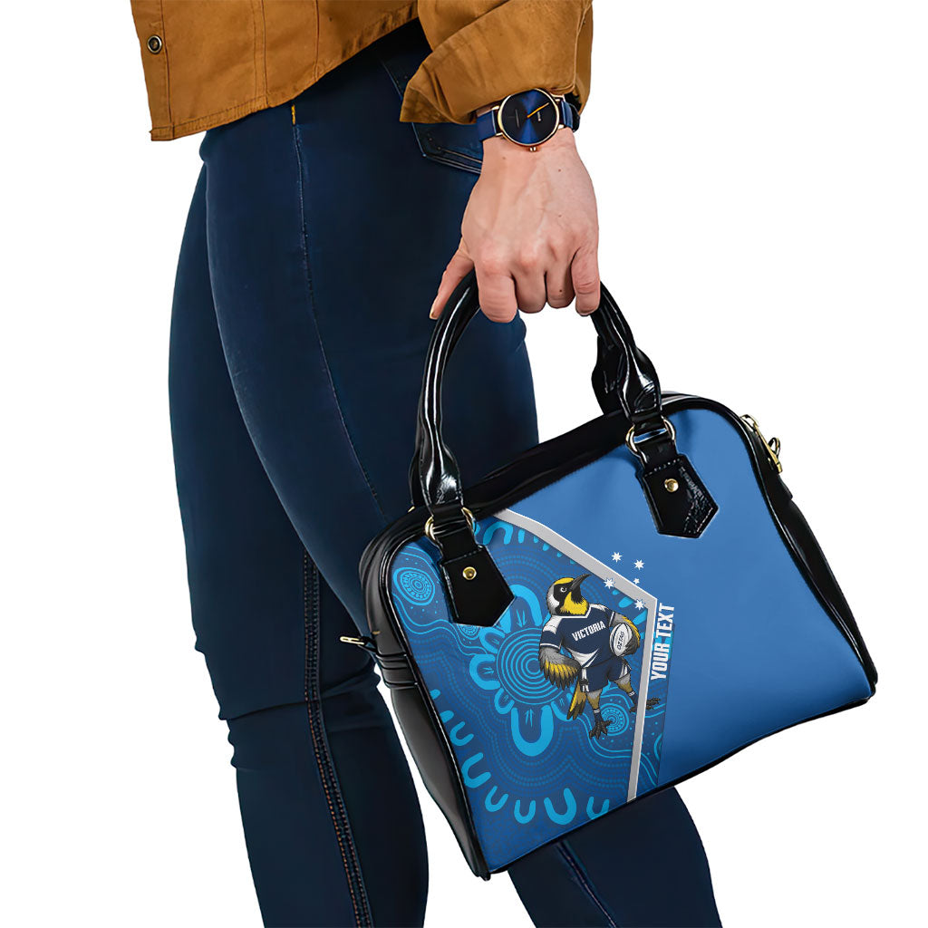 Victoria Oztag Custom Shoulder Handbag Helmeted Honeyeater Mascot Indigenous Art