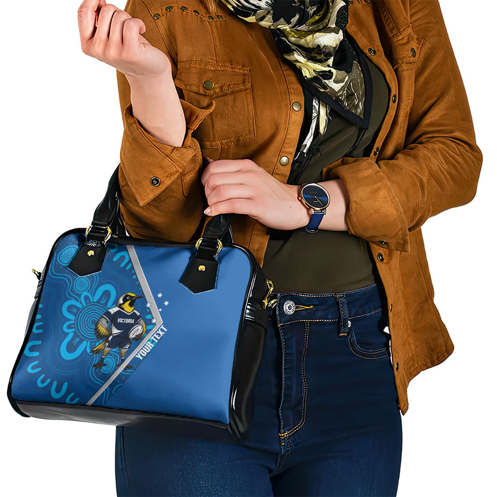 Victoria Oztag Custom Shoulder Handbag Helmeted Honeyeater Mascot Indigenous Art