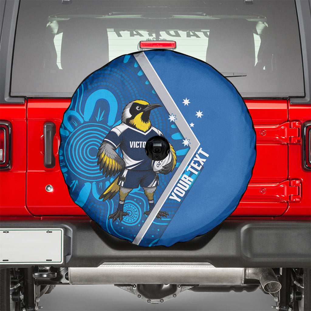 Victoria Oztag Custom Spare Tire Cover Helmeted Honeyeater Mascot Indigenous Art