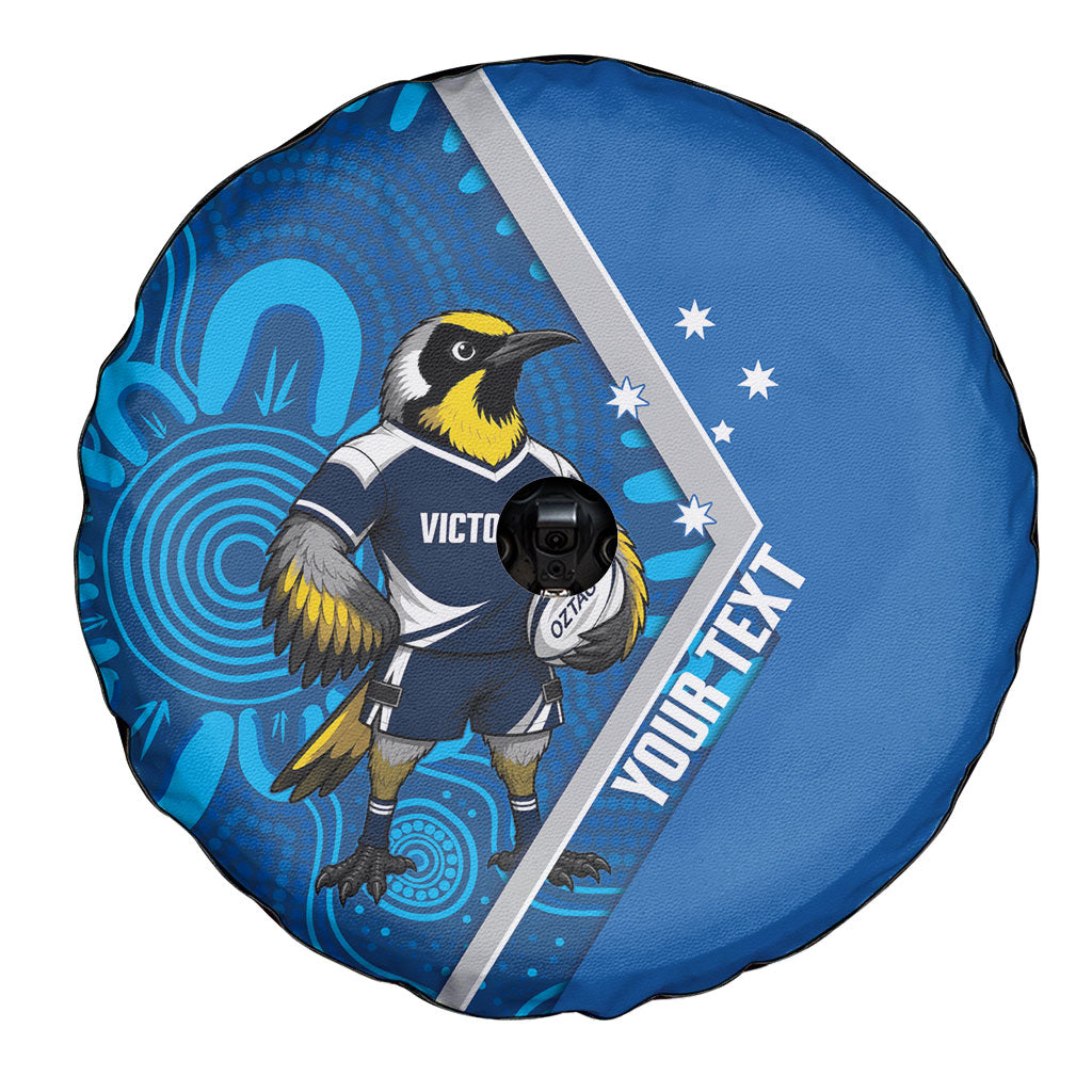 Victoria Oztag Custom Spare Tire Cover Helmeted Honeyeater Mascot Indigenous Art