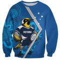 Victoria Oztag Custom Sweatshirt Helmeted Honeyeater Mascot Indigenous Art
