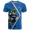 Victoria Oztag Custom T Shirt Helmeted Honeyeater Mascot Indigenous Art