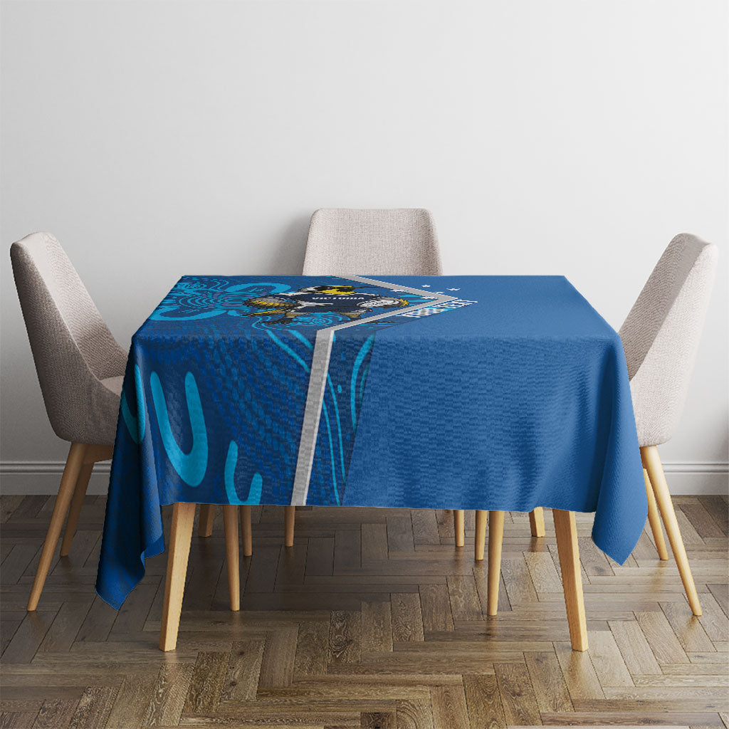 Victoria Oztag Custom Tablecloth Helmeted Honeyeater Mascot Indigenous Art