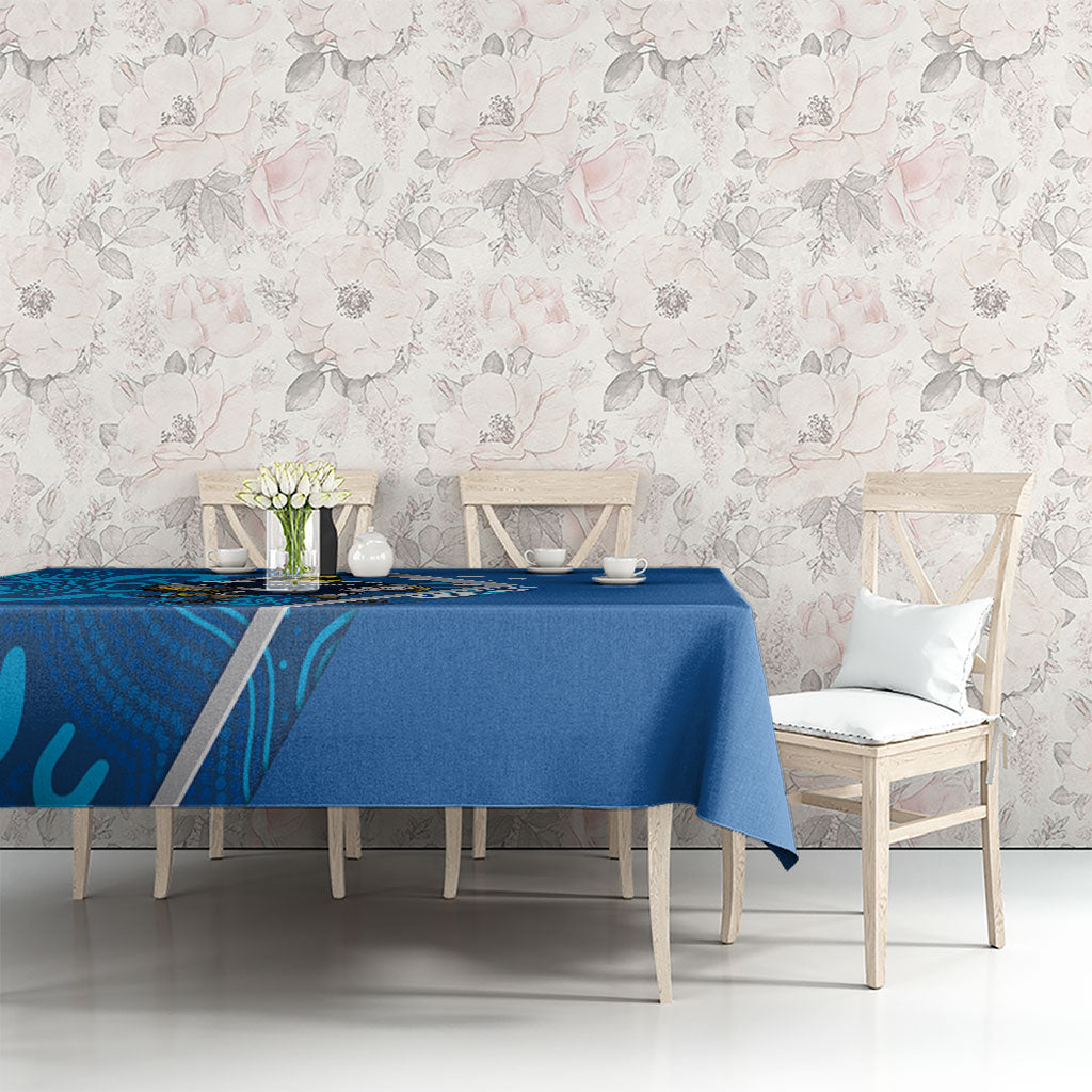 Victoria Oztag Custom Tablecloth Helmeted Honeyeater Mascot Indigenous Art