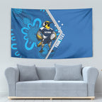 Victoria Oztag Custom Tapestry Helmeted Honeyeater Mascot Indigenous Art