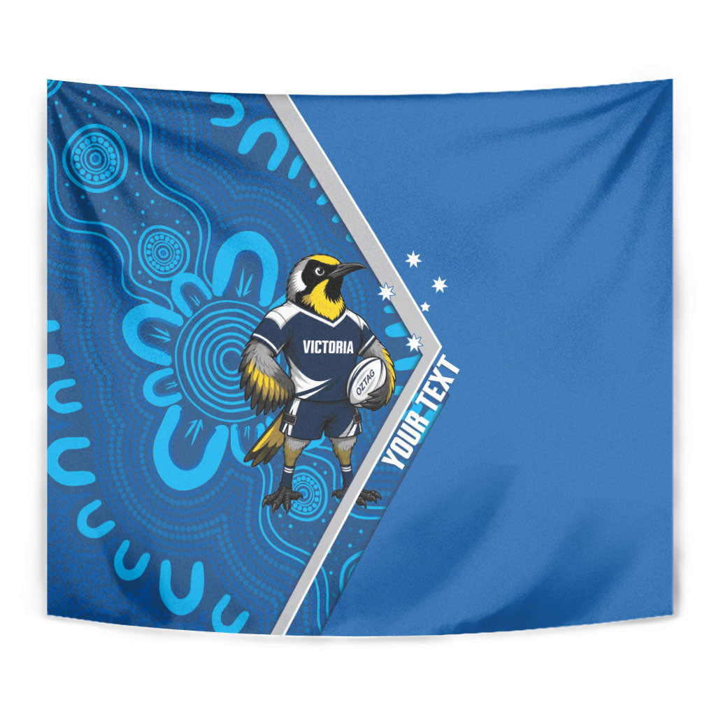 Victoria Oztag Custom Tapestry Helmeted Honeyeater Mascot Indigenous Art