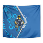 Victoria Oztag Custom Tapestry Helmeted Honeyeater Mascot Indigenous Art