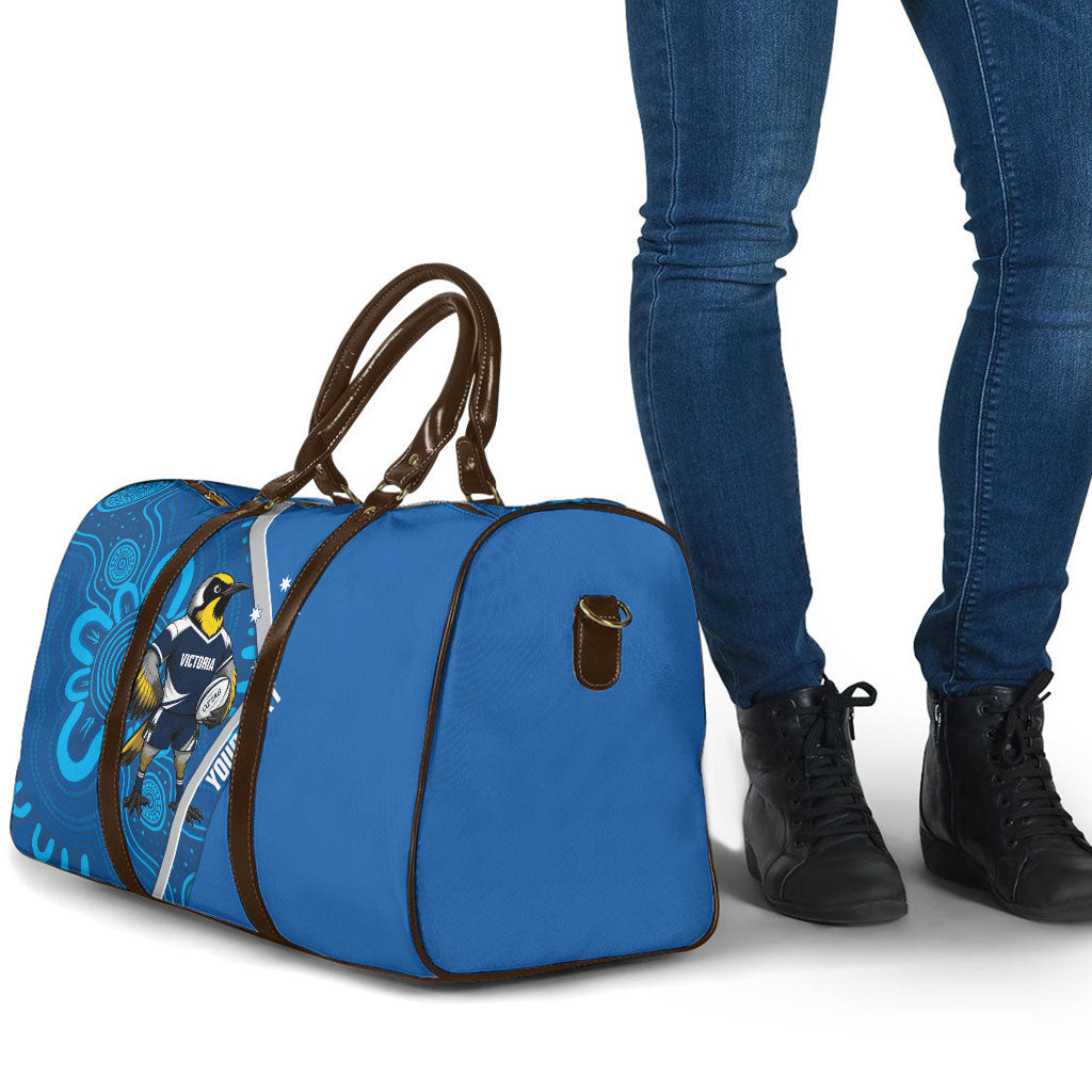 Victoria Oztag Custom Travel Bag Helmeted Honeyeater Mascot Indigenous Art