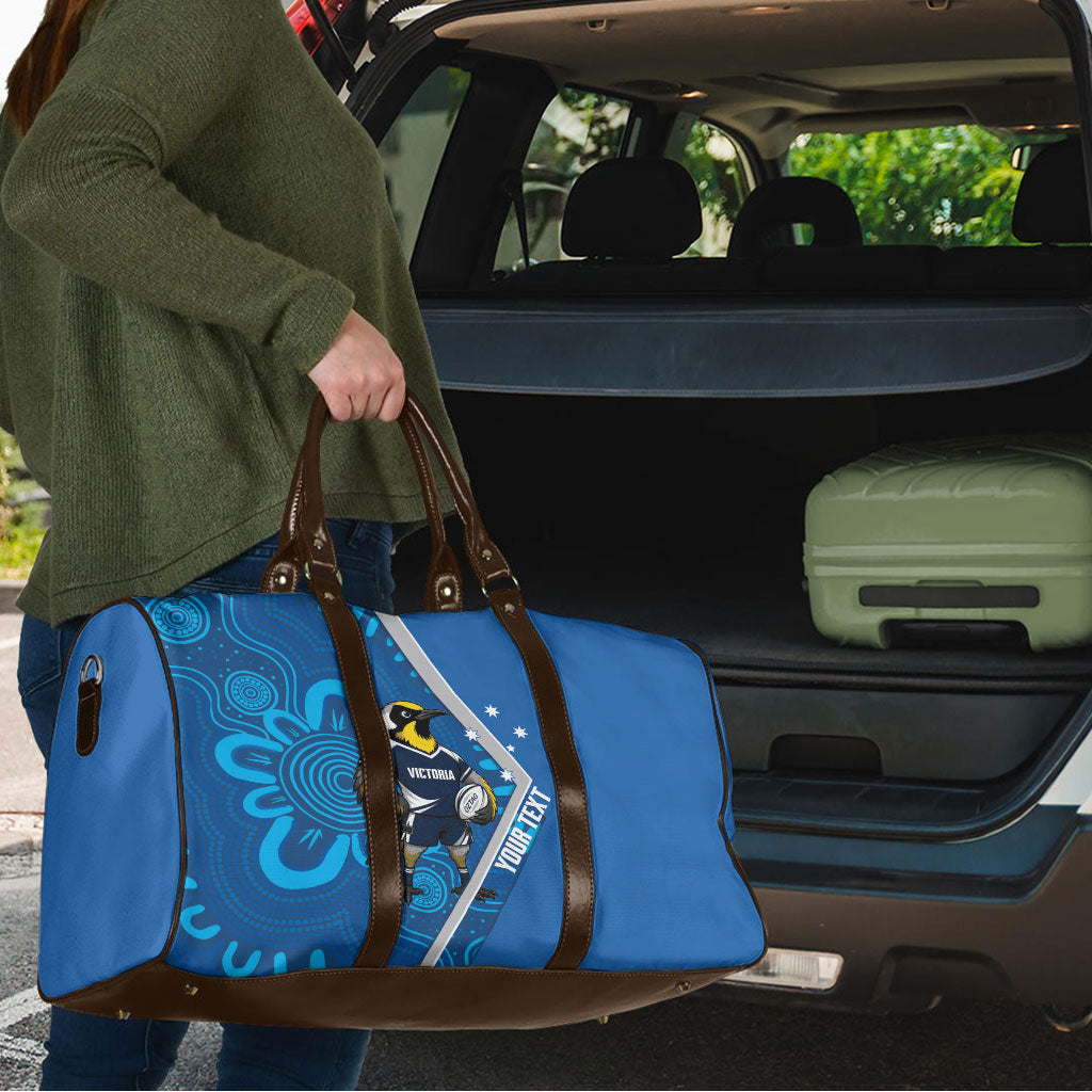 Victoria Oztag Custom Travel Bag Helmeted Honeyeater Mascot Indigenous Art