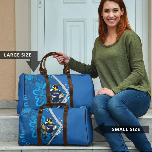 Victoria Oztag Custom Travel Bag Helmeted Honeyeater Mascot Indigenous Art