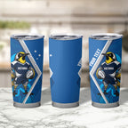 Victoria Oztag Custom Tumbler Cup Helmeted Honeyeater Mascot Indigenous Art