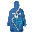 Victoria Oztag Custom Wearable Blanket Hoodie Helmeted Honeyeater Mascot Indigenous Art