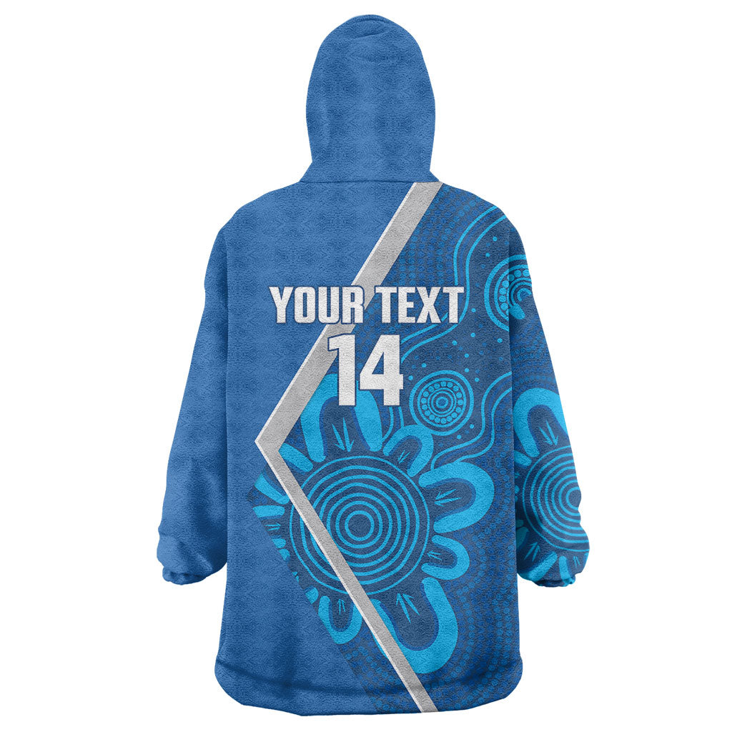 Victoria Oztag Custom Wearable Blanket Hoodie Helmeted Honeyeater Mascot Indigenous Art