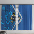 Victoria Oztag Custom Window Curtain Helmeted Honeyeater Mascot Indigenous Art
