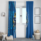 Victoria Oztag Custom Window Curtain Helmeted Honeyeater Mascot Indigenous Art