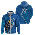 Victoria Oztag Custom Zip Hoodie Helmeted Honeyeater Mascot Indigenous Art