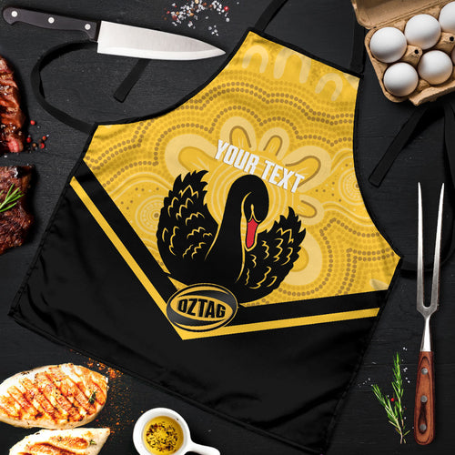 Western Australia Oztag Custom Apron WA Black Swan Indigenous Art