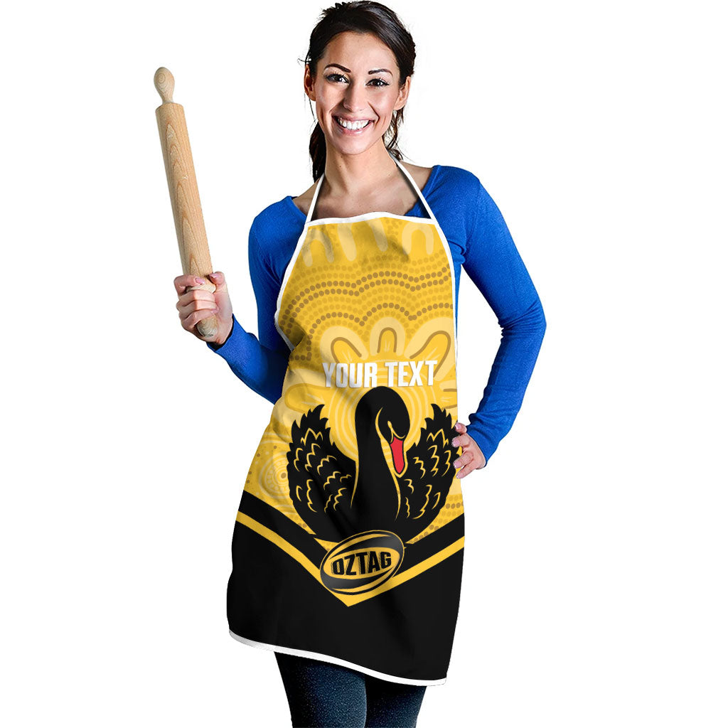 Western Australia Oztag Custom Apron WA Black Swan Indigenous Art