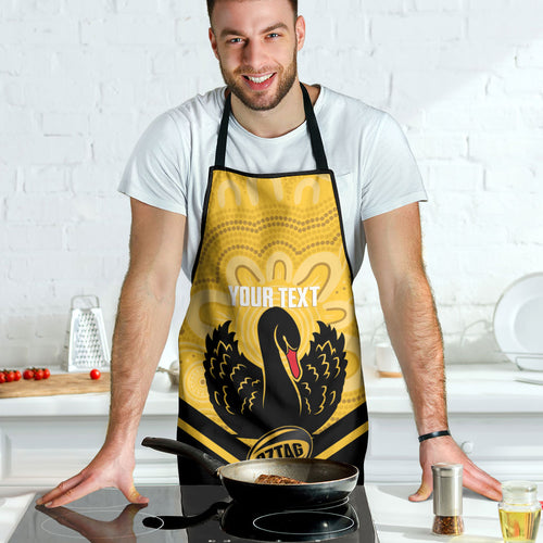 Western Australia Oztag Custom Apron WA Black Swan Indigenous Art